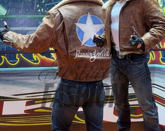 Terry Bogard Inspired Cosplay Jacket |  Running Wild Real Leather Jacket | KOF Fighter Costume