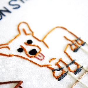 Embroidery Pattern Today I Will Be Happier Than A Corgi On Stilts Downloadable PDF, Instant Download for Hand Embroidery image 5