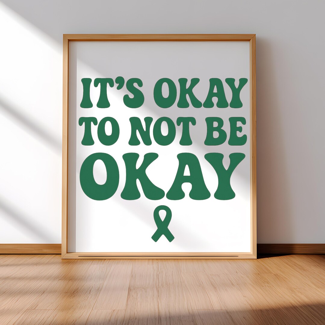 Inspirational Mental Health Poster: Bold Typography Art (digital ...