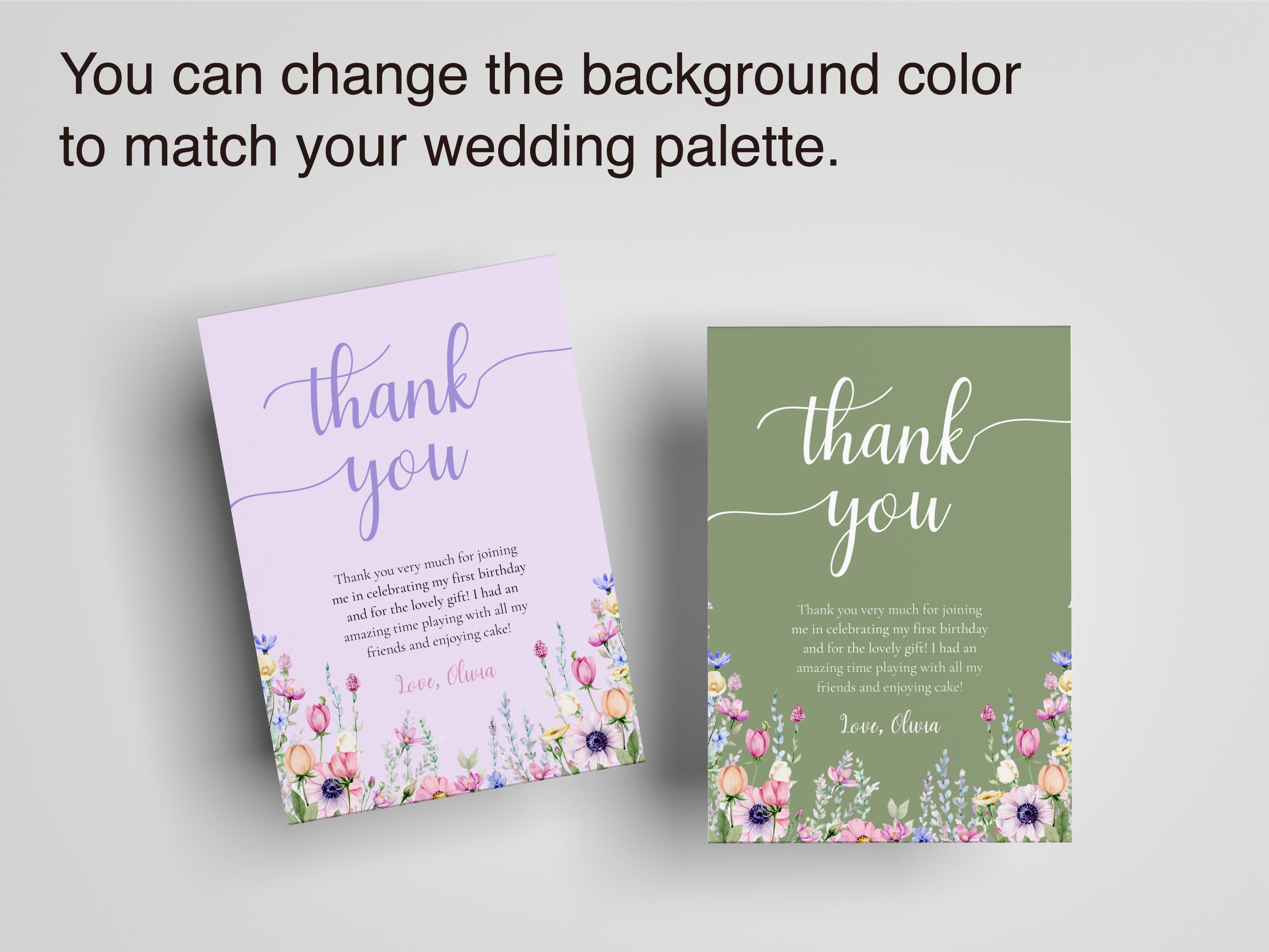 Editable Birthday Thank You Card Canva Template, Long Message ...