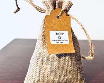 Citrus Zest made from Orange and Lemon peel Fraggy|  Fragrant pouch with activated charcoal for your Closet| 100% sustainable materials