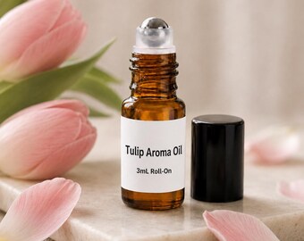 Aceite aromático de tulipán en roll-on / Aroma floral blanco, almizcle y ámbar / Suave fragancia floral primaveral / Regalo romántico para ella, aroma floral fresco y limpio