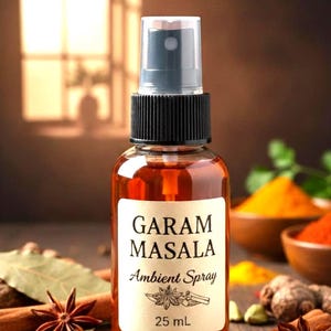 Garam Masala-Ambient Fragrance| Scent of spice bomb cardamom, cinnamon, cumin, coriander, nutmeg, rose water| Gifting Ritual Home Diffuser