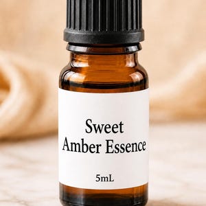Sweet Amber Essence Fragrance Oil | Warm Earthy Vanilla & Musk Scent | Home Reed Diffuser Refill | DIY Candle Soap Making | Cozy Hygge Gift