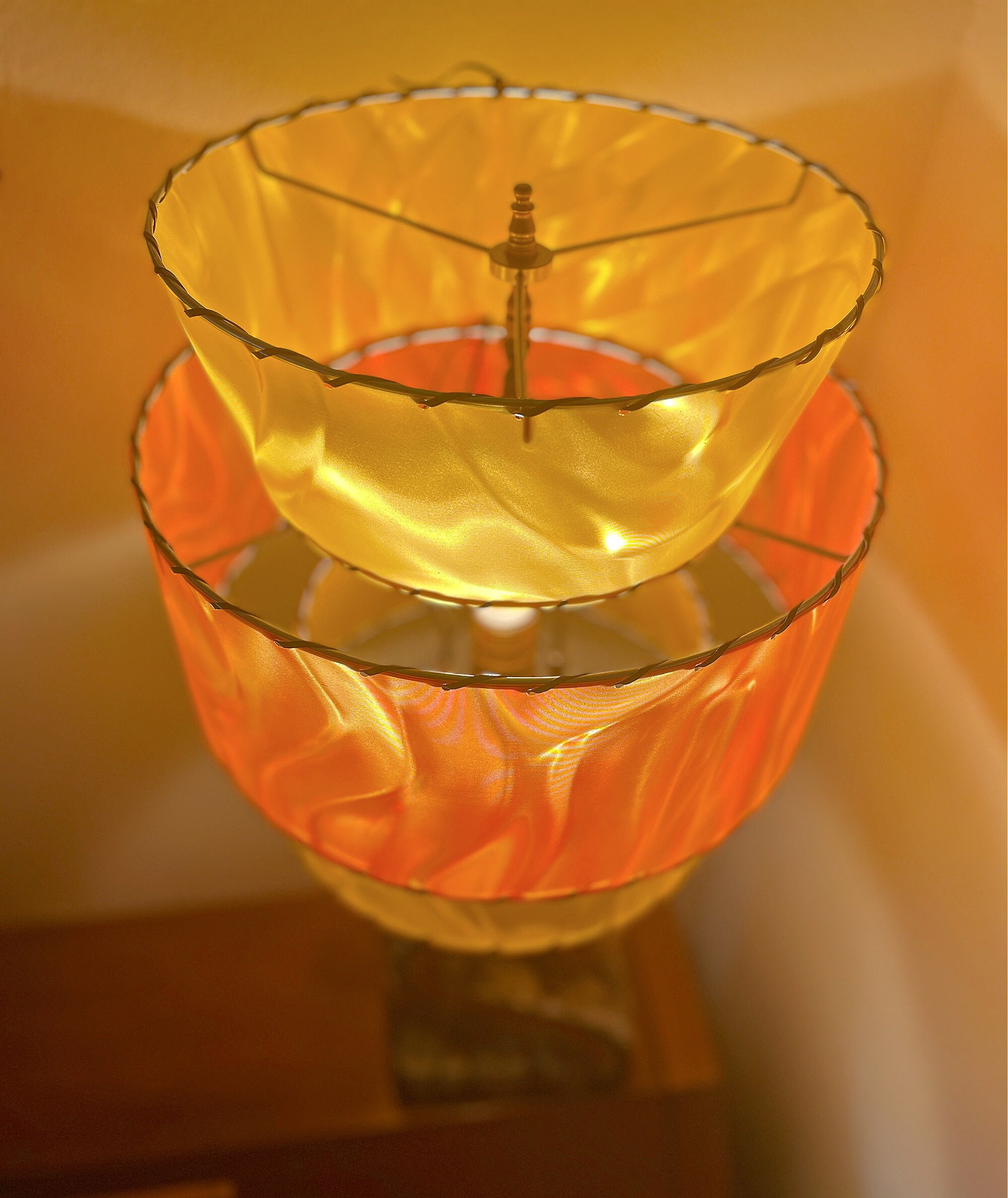 Vibrant MCM Tiki Lampshade: Yellow, Orange & Red Retro Lighting for ...