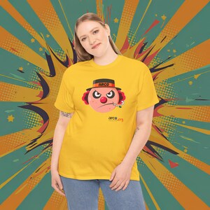 Cool Cartoon Clown Tee | Graphic Cotton T-Shirt for Horror Lovers, Birthday Gift, Halloween Apparel, Unisex Humor Shirt
