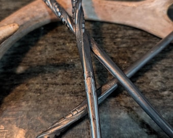 Hand forged Steel Hair Stick