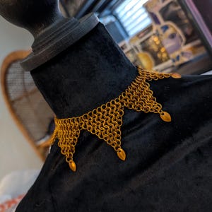 Handgemaakte maliënkolder / choker - aanpasbaar