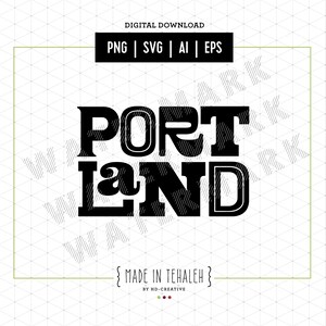 Portland Oregon Digital File, Digital City Art, Portlandia SVG, City Printable Art , City Word Art, Portland Gift
