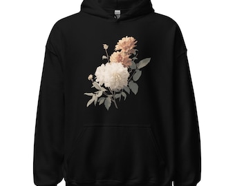 Sudadera con capucha vintage de flor de helecho: elegante sudadera unisex con estampado de helecho