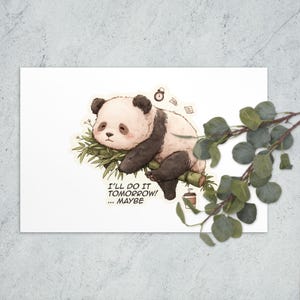 Cartão postal do Panda da Procrastinação