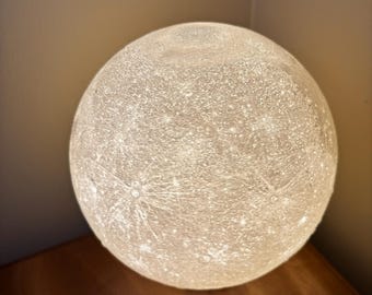 3D Printed NASA Moon Lamp – Realistic Lunar Surface Night Light | Space Decor & Astronomy Gift
