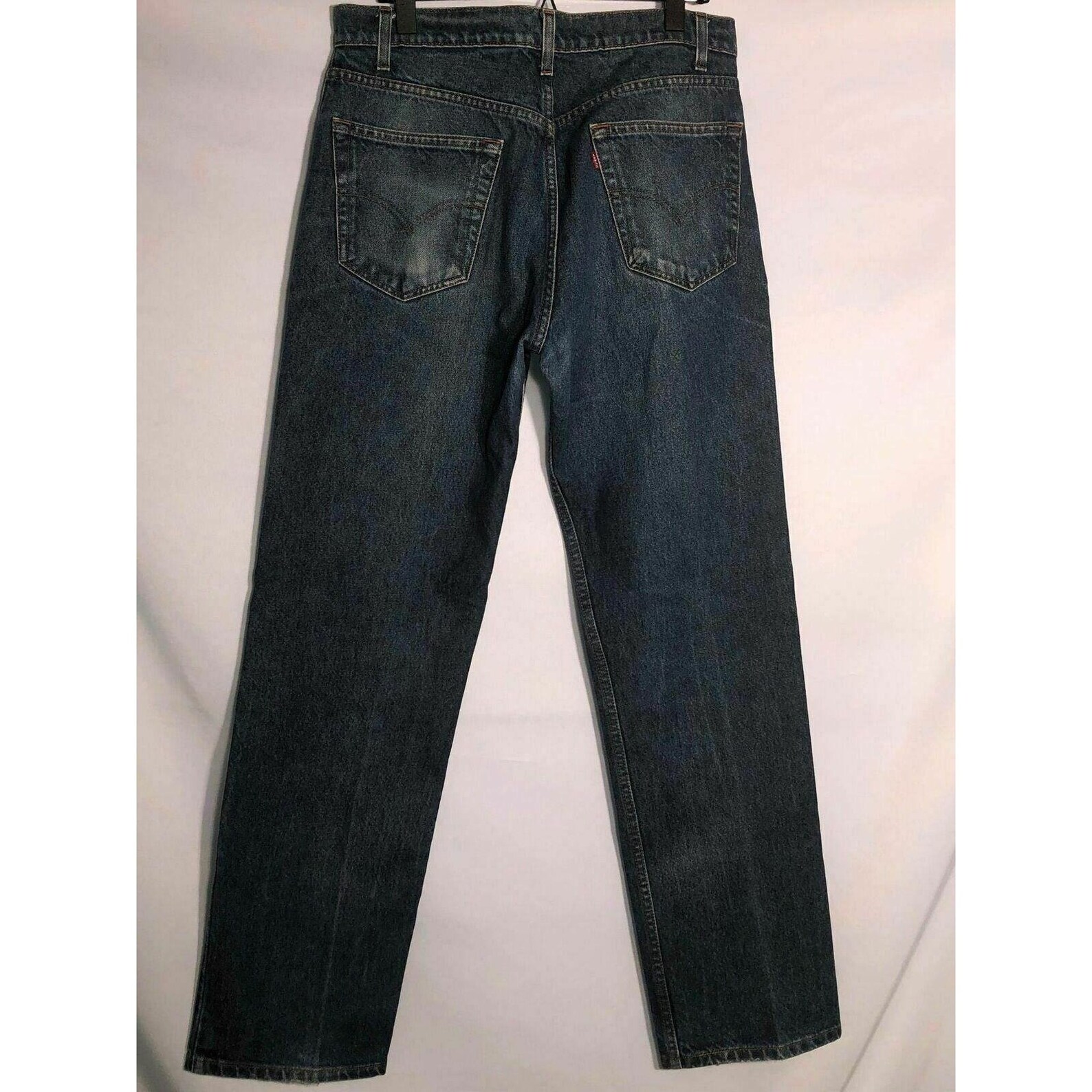 Levi 505 Jeans Mens 34x32 Regular Fit Straight Leg Blue Denim Etsy