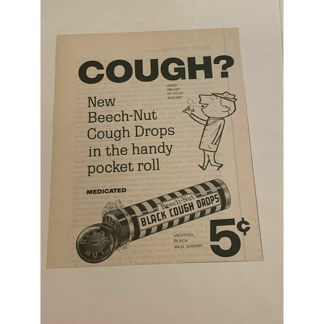 1959 Beech Nut Black Cough Drops Candy Vintage Magazine Print Etsy Canada