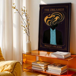 The Dreamer | Cosmic Tarot-Inspired Digital Art | Abstract Headspace Print