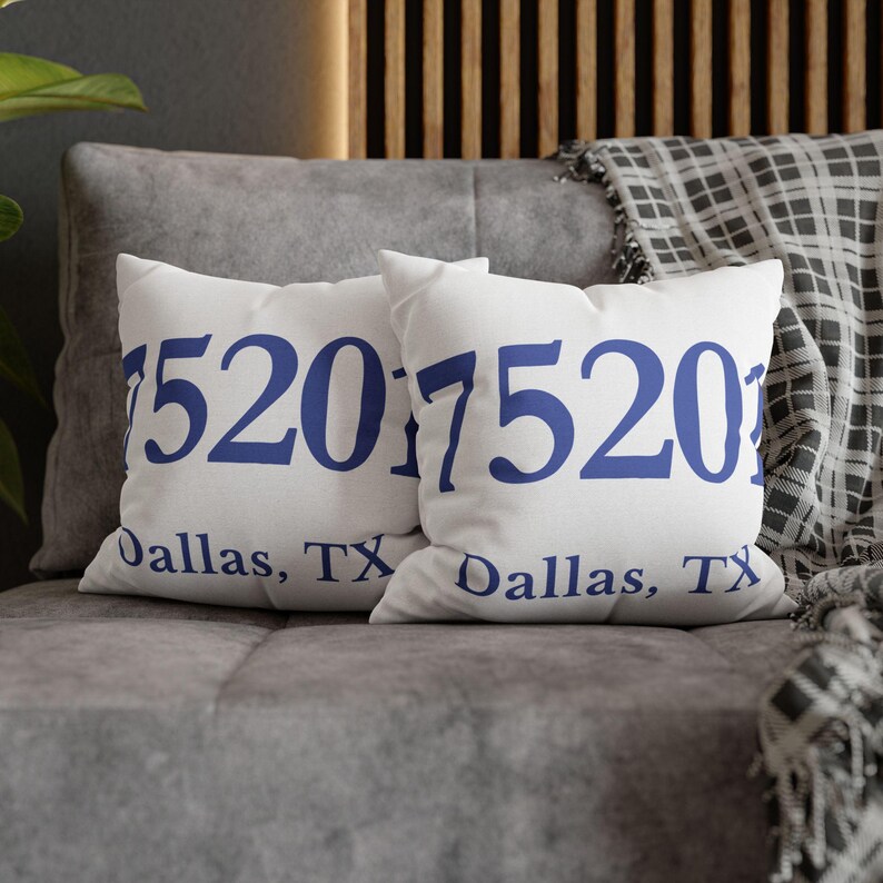 Custom Zip Code Pillow, Personalized City State Cushion, Housewarming Gift, New Home Decor, Moving Gift, City Pride Pillow image 7