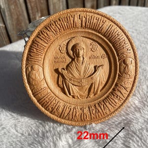 Rond icoon van de voorbede van de Moeder Gods, 135 mm