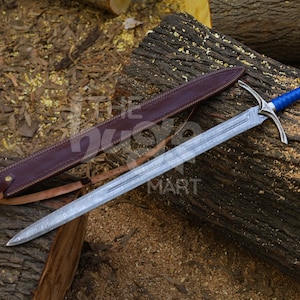 Handmade Damascus Steel Sword - Unique Christmas Gift for Him, Personalized Sword Gift for Collectors & Enthusiasts, Best Gift For Him
