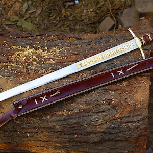Handmade Sword of Merlin Excalibur ,Knight Templar sword; Viking sword from the Middle Ages, Best Gift for Boyfriend, Father