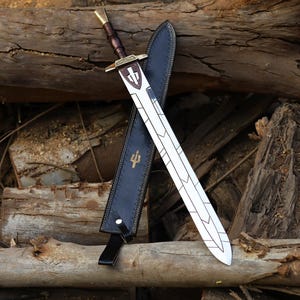 Handmade Percy Jackson Riptide sword, Viking Sword with beautiful Etching and file work, Magnificent handwork Sword.