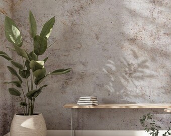 Textured Limewash Peel and Stick Wallpaper: Neutral Stucco Mural