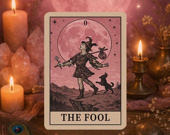Pink Vintage Tarot Cards, The Pink Moon Deck