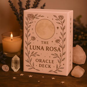 Oráculo de rituales de la Luna Rosa para meditación y herramientas de adivinación, Baraja de Cartas del Oráculo Luna Rosa - 33 Cartas del Oráculo