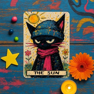 Cartas del Tarot del Gato Negro Grafiti - La Baraja del Tarot del Gato Urbano