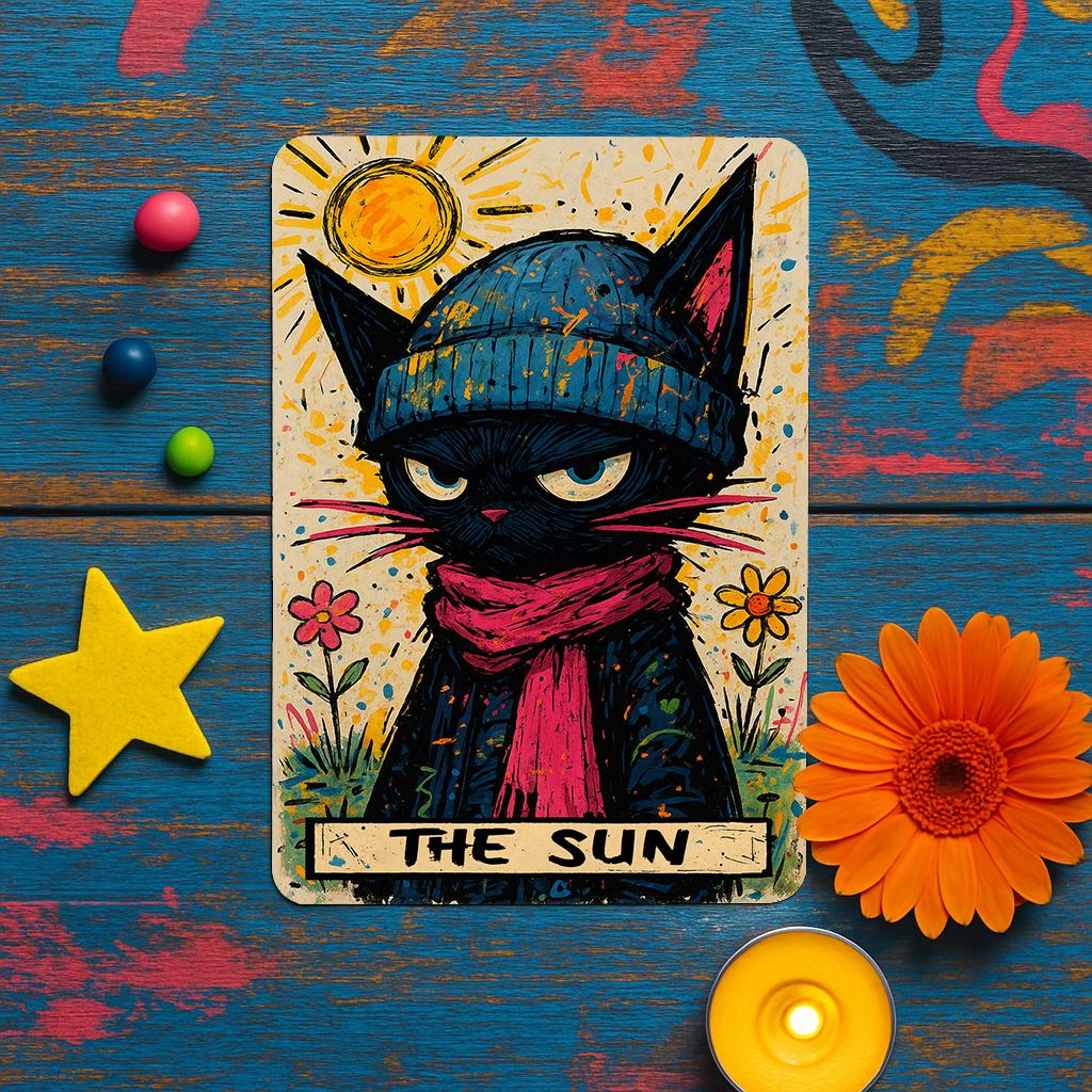 Graffiti Schwarze Katze Tarot Karten - Das Urban Cat Tarot Deck