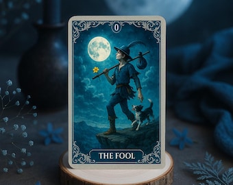 The Folklore Arcana Tarot Deck - Mystisches Blaues Tarot Deck zum Wahrsagen