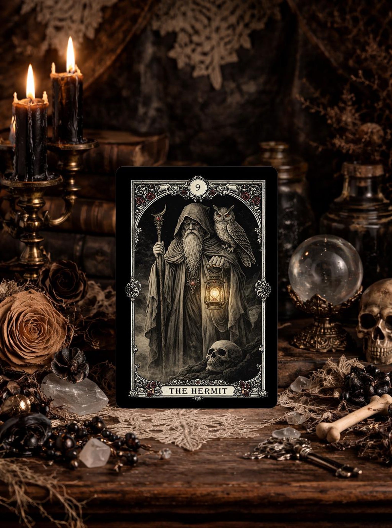 The Obsidian Fate Tarot Deck – Dark Gothic Tarots Cards - Etsy