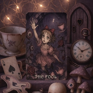 HANDARBEIT! Madness In Wonderland Tarot Deck - Inspiriert von einer Mad Alice Tarot Karten