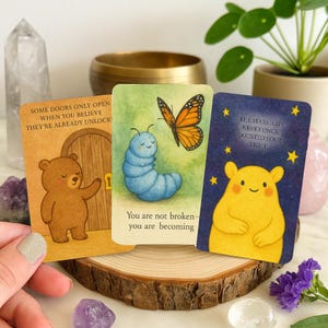 Tarjetas de afirmaciones, sanación del niño interior - Mazo de oráculo de la sabiduría salvaje - ¡TAN LINDO!