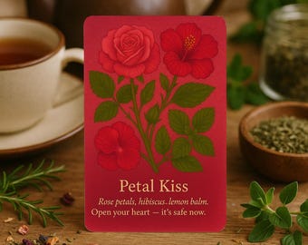 Mélanges de tisanes Cartes Oracle pour les soins personnels, la divination et le travail à l'ombre + Recettes de thé