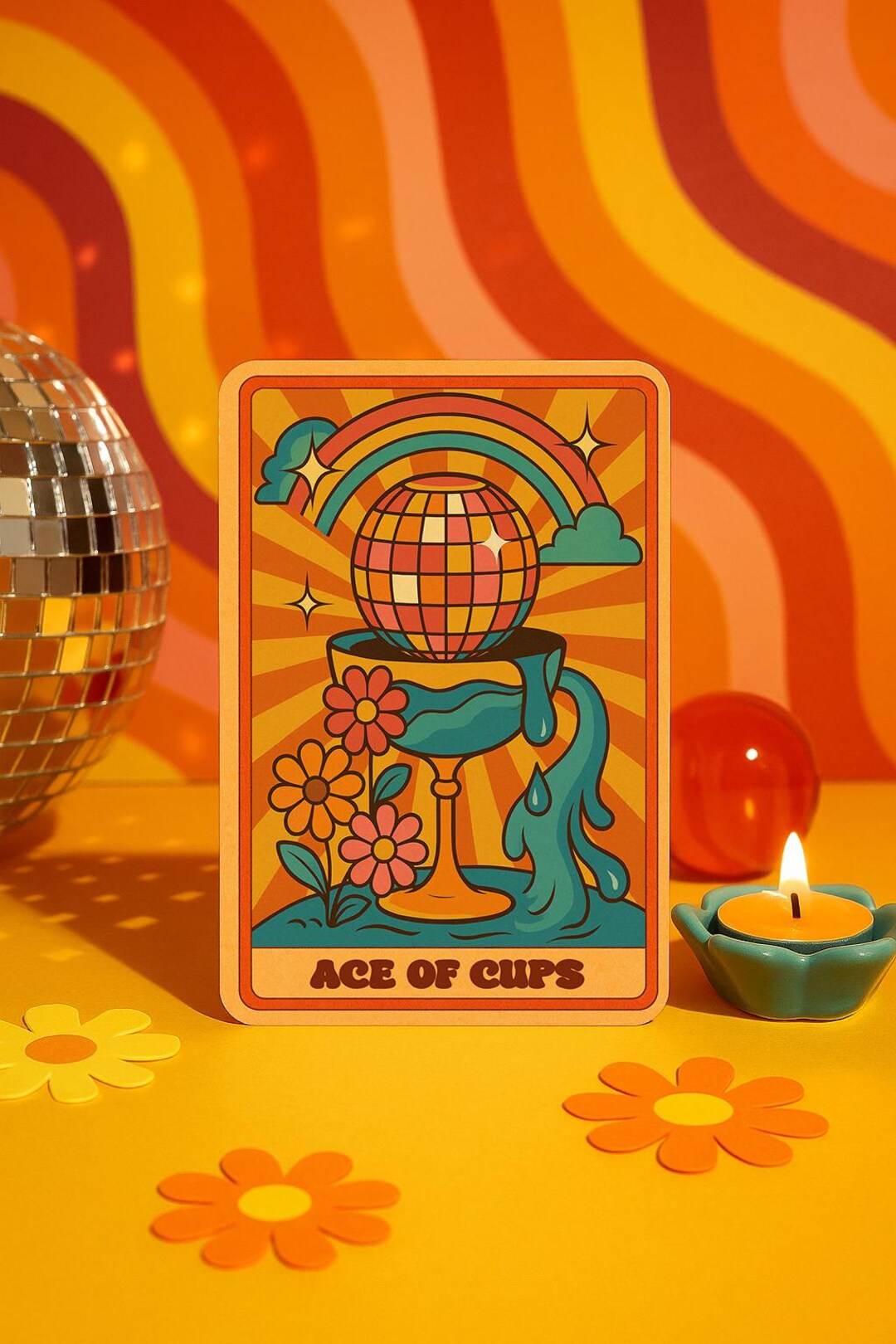 70s Retro Funky Tarot Cards - Disco Groove Tarot Deck - Etsy