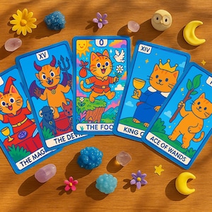 The Orange Cat Tarot Deck: Whimsical Feline Divination Cards