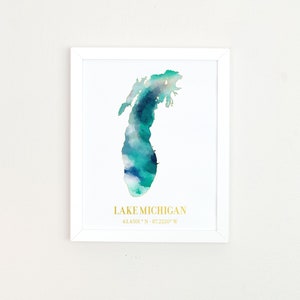 Lake Lake Bilder Bilderdrucke See Schild Chicagogebrannte See-Wand-Kunst Geschenk für Paar Verlobung Geschenk für Paar