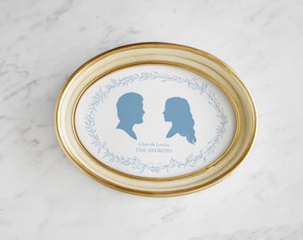 custom couple portrait unique wedding gift for couple faceless portrait newlywood gift ideas 1st wedding anniversary gift custom silhouette