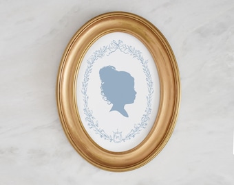 Custom Child Silhouette portrait from photo personalized 1st birthday gift for mom Baby Silhouette family keepsake vintage home decor
