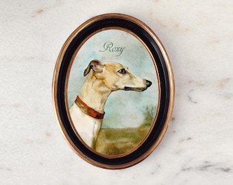 Whippet Art Personalized pet portrait gift dog mom custom dog oil painting memorial gift dog lover gift pet oil painting