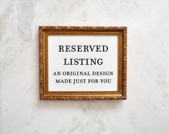 reserved listing