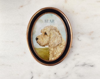 Goldendoodle art royal pet portrait dog oil painting pet memorial gift dog lover gift custom watercolor Personalized gift for dog mom