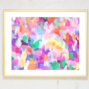 Girl Nursery Wall Art, Large Abstract Art, Pink Nursery Decor, Watercolor Nursery Art Print, Boho Decor, watercolor print abstract painting