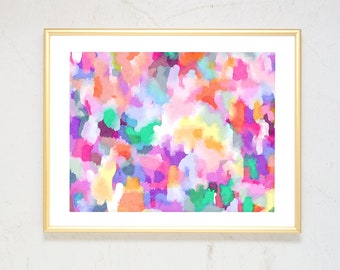 Girl Nursery Wall Art, Large Abstract Art, Pink Nursery Decor, Watercolor Nursery Art Print, Boho Decor, watercolor print abstract painting