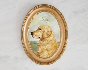 Golden Retriever art Personalized gift for dog mom custom pet portrait dog oil painting pet memorial gift dog lover gift Christmas gift for