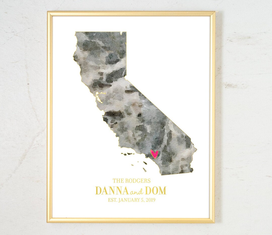 Custom Map Gift, City Art, Personalized Map Print State Map Art ...