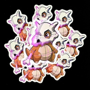 Cubone | Sticker | PokemonInspired | Art | Handmade | Fun | Party Sticker | Custom Sticker