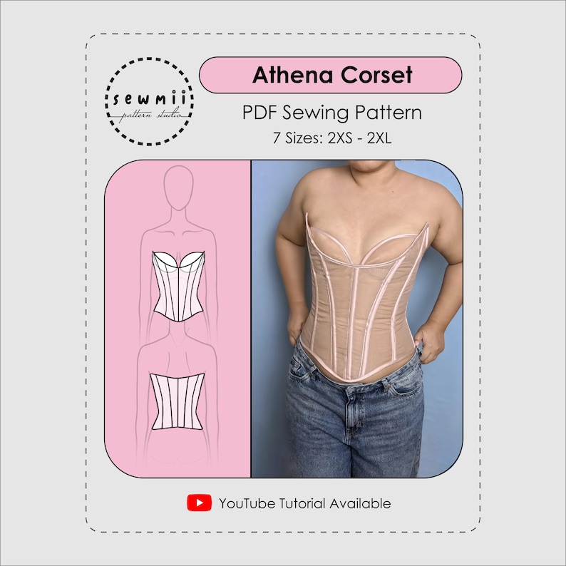 Athena Corset - Sewing Pattern - Digital PDF image 1