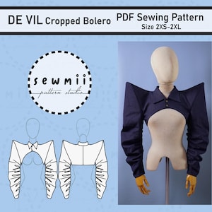 De Vil Cropped Bolero - Sewing Pattern - Digital PDF