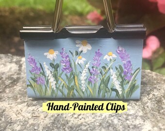 floral binder clips